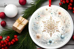 Round Christmass Ornament PNG Product Image 2