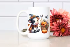 Simple Vibrant Baby Cow | Sublimation | Clipart Product Image 2