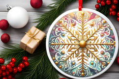 Round Christmass Ornament PNG Product Image 2