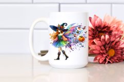 Vibrant Fairy Dressed for Halloween | Sublimation | Clipart Product Image 2