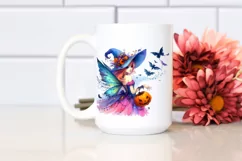 Vibrant Fairy Dressed for Halloween | Sublimation | Clipart Product Image 2