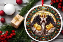 Round Christmass Ornament PNG Product Image 2