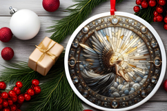 Round Christmass Ornament PNG Product Image 2