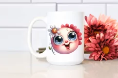Happy Flower Clipart, High Details PNG Product Image 2