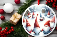 Christmas Ornament with Winter Gnomes PNG Product Image 2