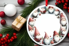Christmas Ornament with Winter Gnomes PNG Product Image 2