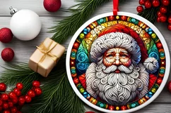 Round Christmas Ornament Sublimation|Clipart Product Image 1