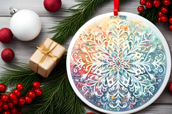 Round Christmass Ornament PNG Product Image 2