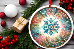 Round Christmass Ornament PNG Product Image 2