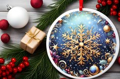 Round Christmas Ornament Sublimation|Clipart Product Image 2