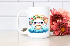 Funny Vibrant Watercolor Simple Cute | Sublimation Clipart Product Image 2