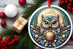 Round Christmas Ornament Sublimation|Clipart Product Image 2