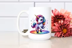 Colorful Baby Unicorn on Dance Floor Product Image 2