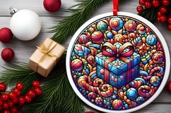 Round Christmas Ornament Sublimation|Clipart Product Image 2