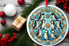Round Christmas Ornament Sublimation|Clipart Product Image 1