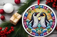 Round Christmas Ornament Sublimation|Clipart Product Image 1