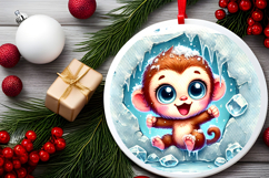 Round Christmass Ornament PNG Product Image 2