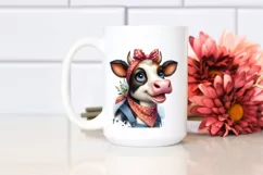 Cow Sublimation Clipart Cow Portrait Product Image 2