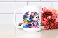 Colorful Hero Unicorn PNG Product Image 2