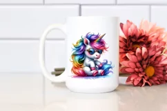 Cute Dressed Unicorn Clipart PNG Product Image 2