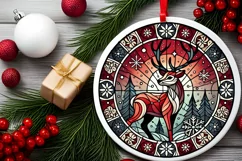 Round Christmas Ornament Sublimation|Clipart Product Image 1