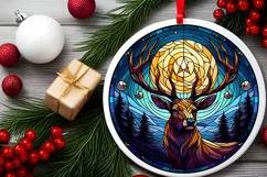 Round Christmas Ornament Sublimation|Clipart Product Image 1