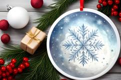 Round Christmass Ornament PNG Product Image 2