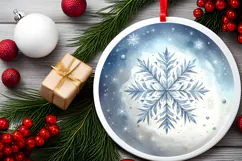 Round Christmass Ornament PNG Product Image 2