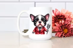 Watercolor Baby Boston Terrier | Sublimation Clipart Product Image 2