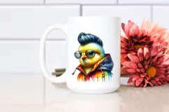 Baby Chicken Posing, Cool Haircut PNG Product Image 2