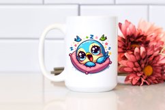 Colorful Baby Swallow Sleeping | Sublimation | Clipart Product Image 2