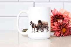 Vintage Dirty Horse Wagon | Sublimation Clipart Product Image 2
