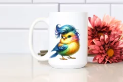 Baby Bird Posing, Cool Haircut PNG Product Image 2
