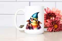 Baby Bird Posing, Cool Haircut PNG Product Image 2