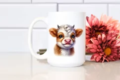 Cute Watercolor Smiling Big Eyes | Sublimation | Clipart Product Image 2