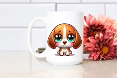 Colorful Cute Cartoon Funny Baby Beagle | Clipart Product Image 2
