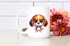 Colorful Cartoon Baby Beagle | Sublimation | Clipart Product Image 2