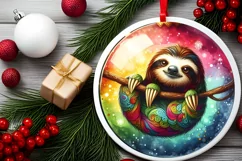 Round Christmas Ornament Sublimation|Clipart Product Image 2