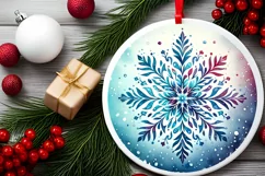 Round Christmas Ornament Sublimation|Clipart Product Image 2