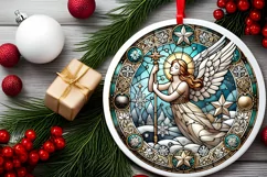 Round Christmas Ornament Sublimation|Clipart Product Image 1
