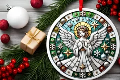 Round Christmas Ornament Sublimation|Clipart Product Image 1