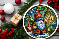Round Christmas Ornament Sublimation|Clipart Product Image 1