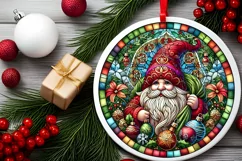 Round Christmas Ornament Sublimation|Clipart Product Image 1