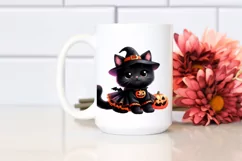 Cute Baby Black Cat for Halloween | Clipart Product Image 2
