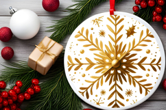 Round Christmass Ornament PNG Product Image 2