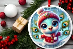 Round Christmas Ornament Sublimation|Clipart Product Image 1
