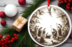Round Christmas Ornament Sublimation|Clipart Product Image 2