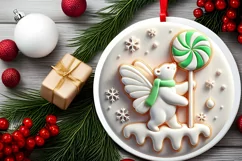 Round Christmas Ornament Sublimation|Clipart Product Image 1