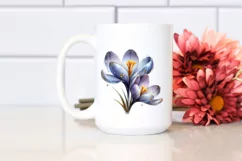 Detailed Glossy Crocus Made of Material | Clipart Product Image 2