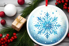 Round Christmass Ornament PNG Product Image 2